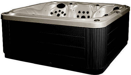 Larger image of Hot Tub Oyster Venus Hot Tub (Black Cabinet & Brown Cover).