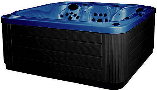 Larger image of Hot Tub Blue Venus Hot Tub (Black Cabinet & Yellow Cover).