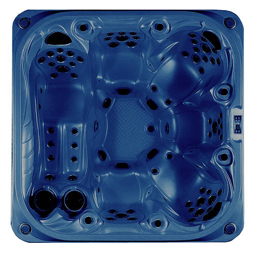 Example image of Hot Tub Blue Venus Hot Tub (Black Cabinet & Yellow Cover).