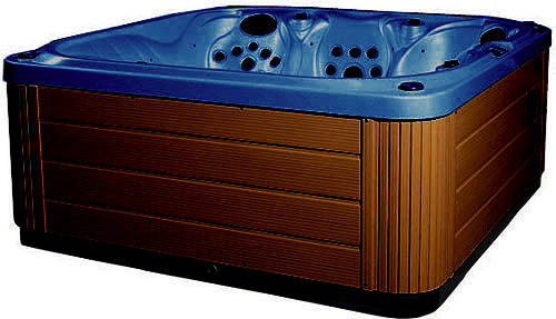 Larger image of Hot Tub Blue Venus Hot Tub (Chocolate Cabinet & Grey Cover).