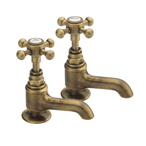 Larger image of Tre Mercati Allora Basin Taps (Pair, Bronze).