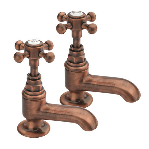 Larger image of Tre Mercati Allora Bath Taps (Pair, Copper).