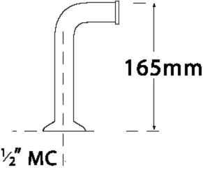 Technical image of Tre Mercati Kitchen Imperial Bib Tap Stands (Antique Gold, Pair).