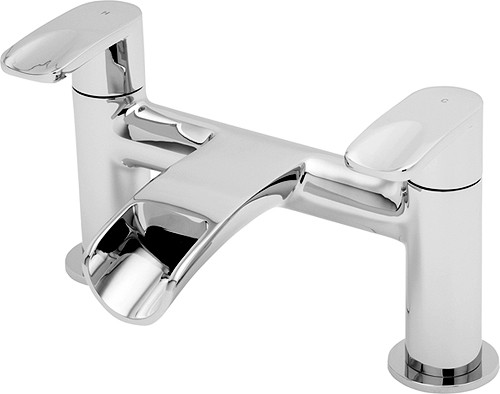 Larger image of Tre Mercati Ora Waterfall Bath Filler Tap (Chrome).