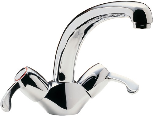 Larger image of Tre Mercati Kitchen Capri Dual Flow Kitchen Tap With Lever Heads (Chrome).