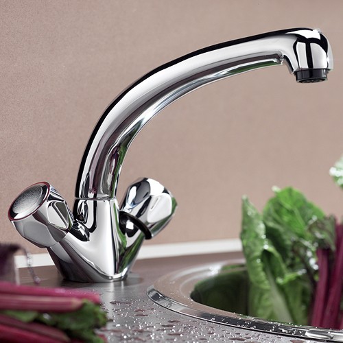 Larger image of Tre Mercati Kitchen Marco Dual Flow Kitchen Tap With Italy Heads.