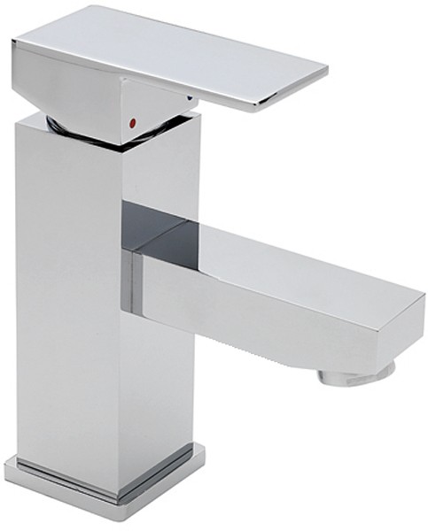 Larger image of Tre Mercati Edge Mini Basin Mixer Tap With Click Clack Waste (Short Spout).