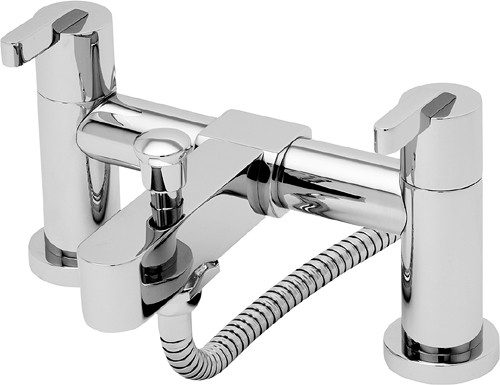 Larger image of Tre Mercati Cabana Bath Shower Mixer Tap With Shower Kit (Chrome).