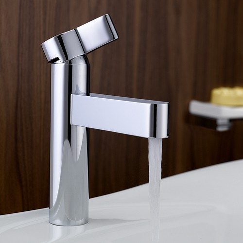 Example image of Tre Mercati Cabana Mono Basin Mixer Tap With Pop Up Waste (Chrome).