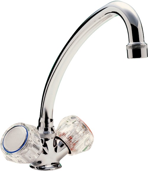 Larger image of Tre Mercati Kitchen Capri Mixer Kitchen Tap With Clear Heads (Chrome).