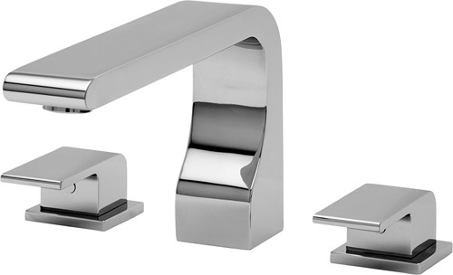 Larger image of Tre Mercati Rubik 3 Tap Hole Bath Filler Tap (Chrome).