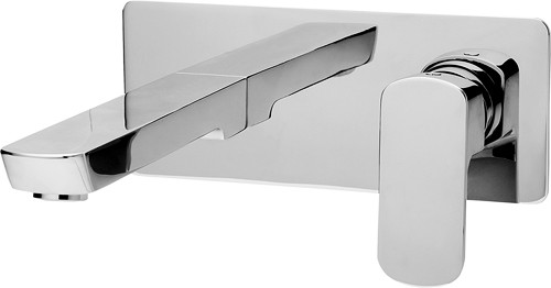 Larger image of Tre Mercati Vamp 2 Hole Wall Mounted Basin Mixer Tap (Chrome).