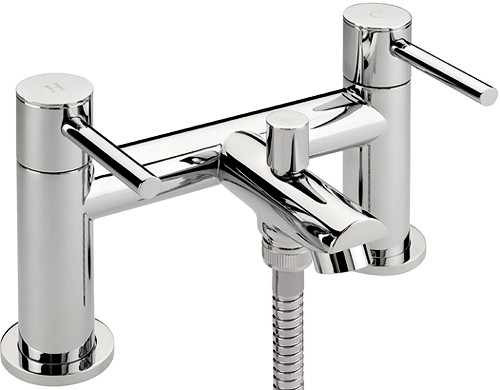 Larger image of Tre Mercati Poppy Bath Shower Mixer Tap With Shower Kit (Chrome).