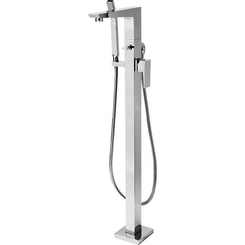 Larger image of Tre Mercati Wilde Floor Mounted Bath Shower Mixer Tap With Shower Kit.