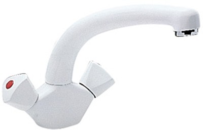 Larger image of Tre Mercati Kitchen Economy Dual Flow Kitchen Tap (White).