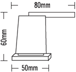 Technical image of Tre Mercati Mr Darcy Pair Of 3/4" Side Valves (Chrome).