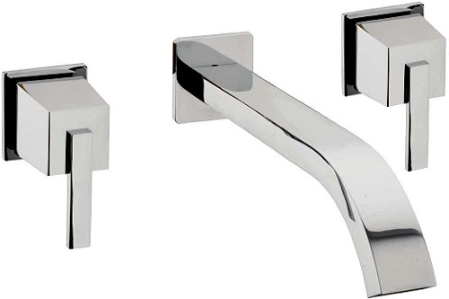 Larger image of Tre Mercati Mr Darcy 3 Hole Wall Mounted Basin Mixer Tap (Chrome).