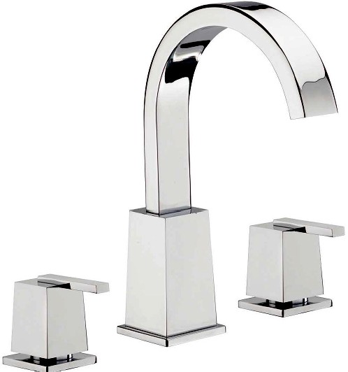Larger image of Tre Mercati Mr Darcy 3 Tap Hole Basin Mixer Tap With Click Clack Waste.