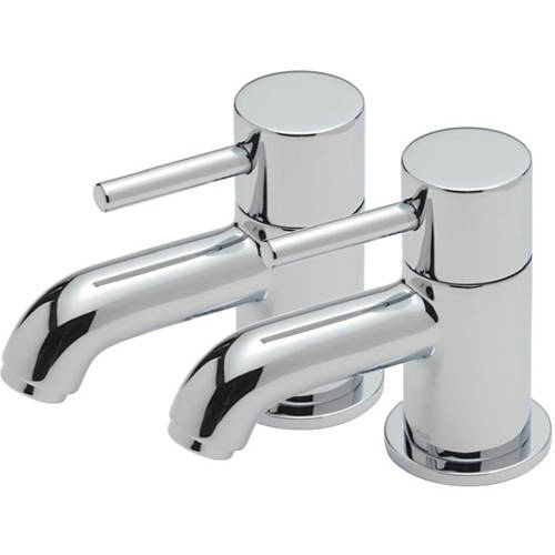 Larger image of Tre Mercati Milan Basin Taps (Pair, Chrome).