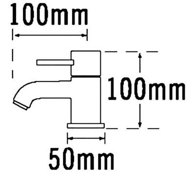 Technical image of Tre Mercati Milan Bath Taps (Pair, Chrome).