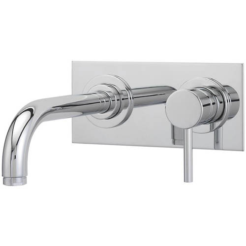 Larger image of Tre Mercati Milan Wall Mounted Basin Mixer Tap (205mm Spout, Chrome).