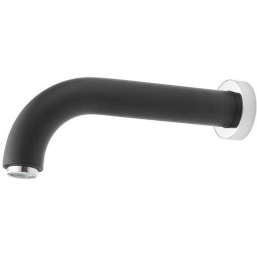 Larger image of Tre Mercati Milan Wall Mounted Bath Spout (Matt Black).