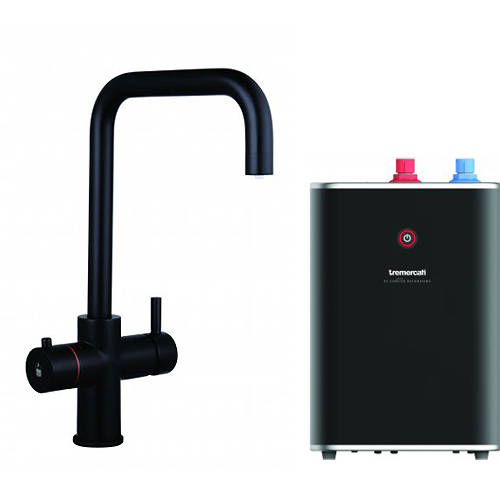 Larger image of Tre Mercati Boiling Taps 3-In-1 Boiling, Hot & Cold Water Tap (Matt Black).