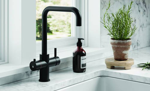 Example image of Tre Mercati Boiling Taps 3-In-1 Boiling, Hot & Cold Water Tap (Matt Black).