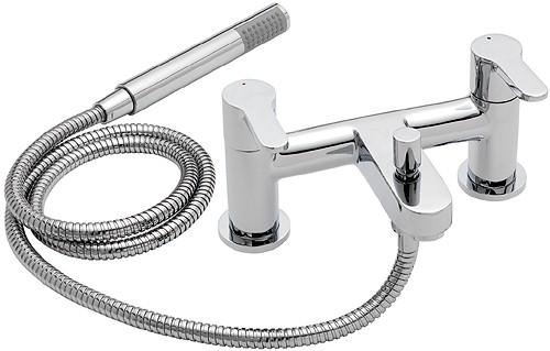 Example image of Tre Mercati Lollipop Bath Shower Mixer & Basin Tap Set (Chrome).