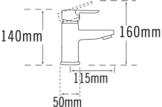 Technical image of Tre Mercati Lollipop Bath Filler & Basin Tap Set (Chrome).