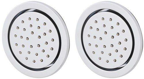 Larger image of Ultra Showers 2 x Adjustable Round Body Jets (Flush To Wall).
