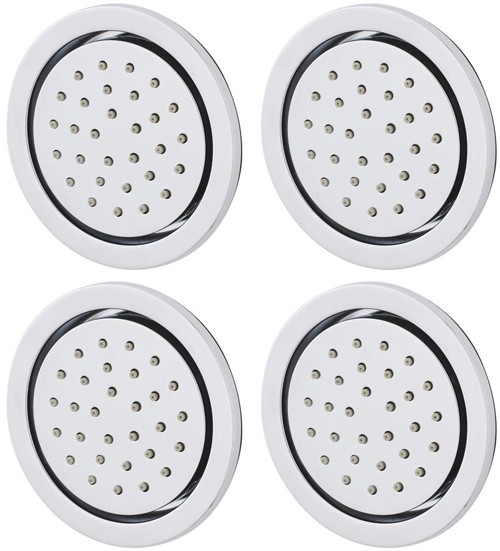 Larger image of Ultra Showers 4 x Adjustable Round Body Jets (Flush To Wall).