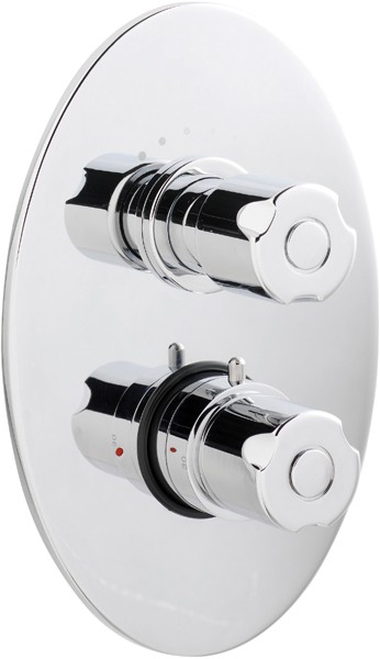 Larger image of Ultra Exact Twin concealed thermostatic shower valve