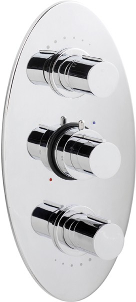Larger image of Ultra Ecco 3/4" Triple Concealed Thermostatic Shower Valve.