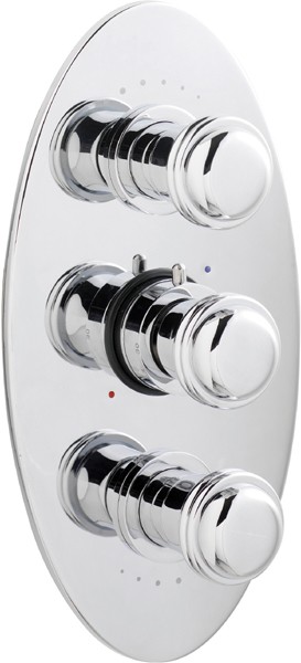 Larger image of Ultra Line Triple concealed thermostatic shower valve