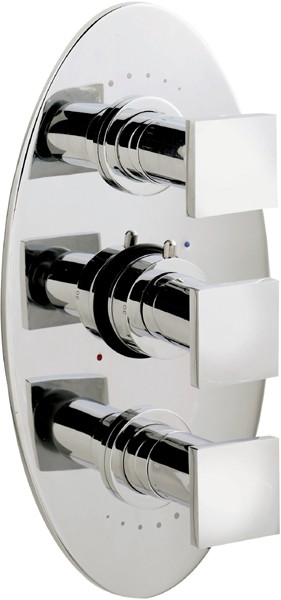 Larger image of Ultra Milo Triple concealed thermostatic shower valve