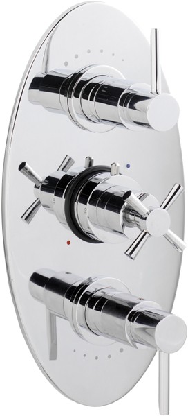 Larger image of Ultra Pixi 3/4" Triple Concealed Thermostatic Shower Valve.