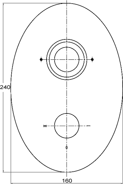 Technical image of Ultra Line Twin concealed shower valve with diverter