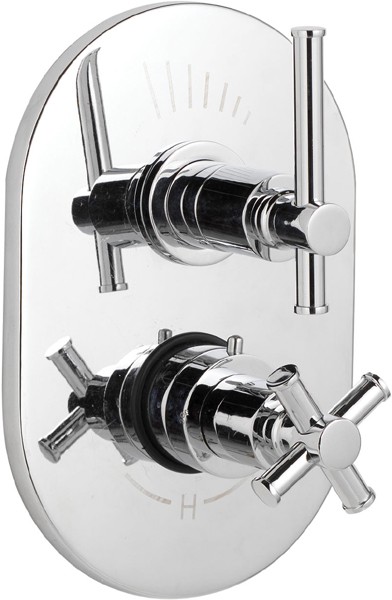 Larger image of Ultra Maine 3/4" Twin Concealed Shower Valve With Diverter.