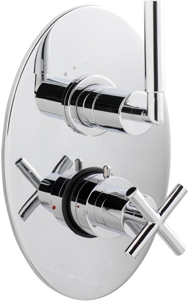 Larger image of Ultra Helix Twin concealed shower valve with diverter