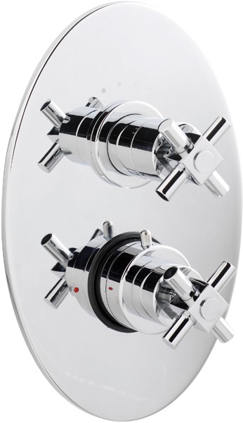 Larger image of Ultra Titan Twin concealed shower valve with diverter