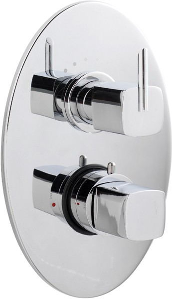 Larger image of Ultra Rialto 3/4" Twin Concealed Shower Valve With Diverter.