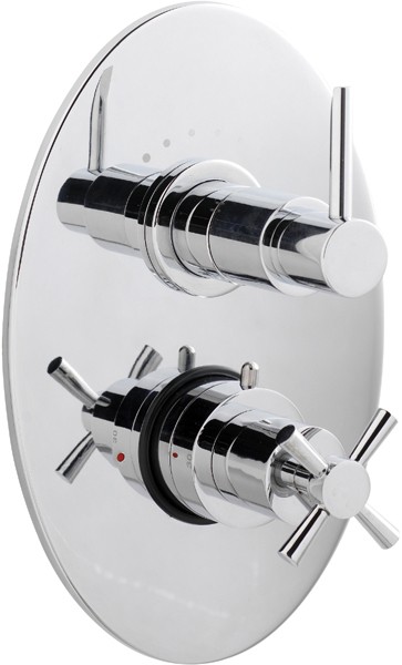 Larger image of Ultra Pixi 3/4" Twin Concealed Shower Valve With Diverter.