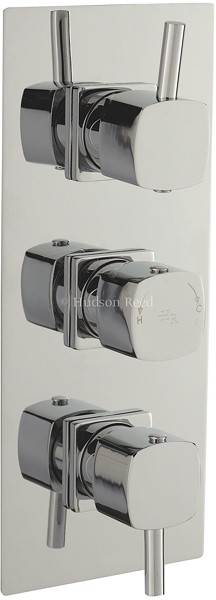 Larger image of Hudson Reed Jule Triple concealed thermostatic shower valve.