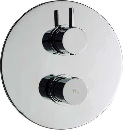 Larger image of Hudson Reed Clio Twin Concealed 3/4" Thermostatic Shower Valve.