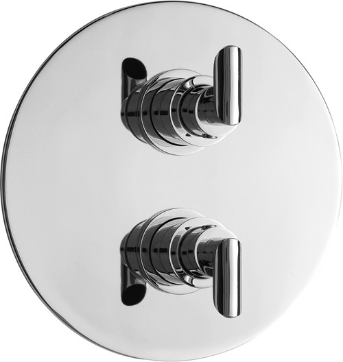 Larger image of Hudson Reed Xeta Twin Concealed Thermostatic Shower Valve With Diverter.