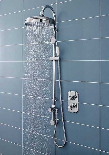 Larger image of Pioneer Traditional Thermostatic Shower Valve & Rigid Riser Kit (Polymer).