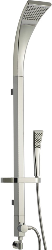 Larger image of Hudson Reed Flare Modern Rigid Riser Shower Kit (Chrome).