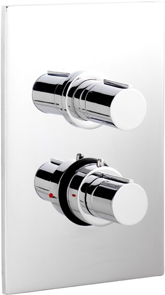 Larger image of Ultra Ecco 3/4" Twin Concealed Thermostatic Shower Valve.