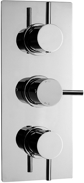 Larger image of Nuie Quest Triple Concealed Thermostatic Shower Valve.